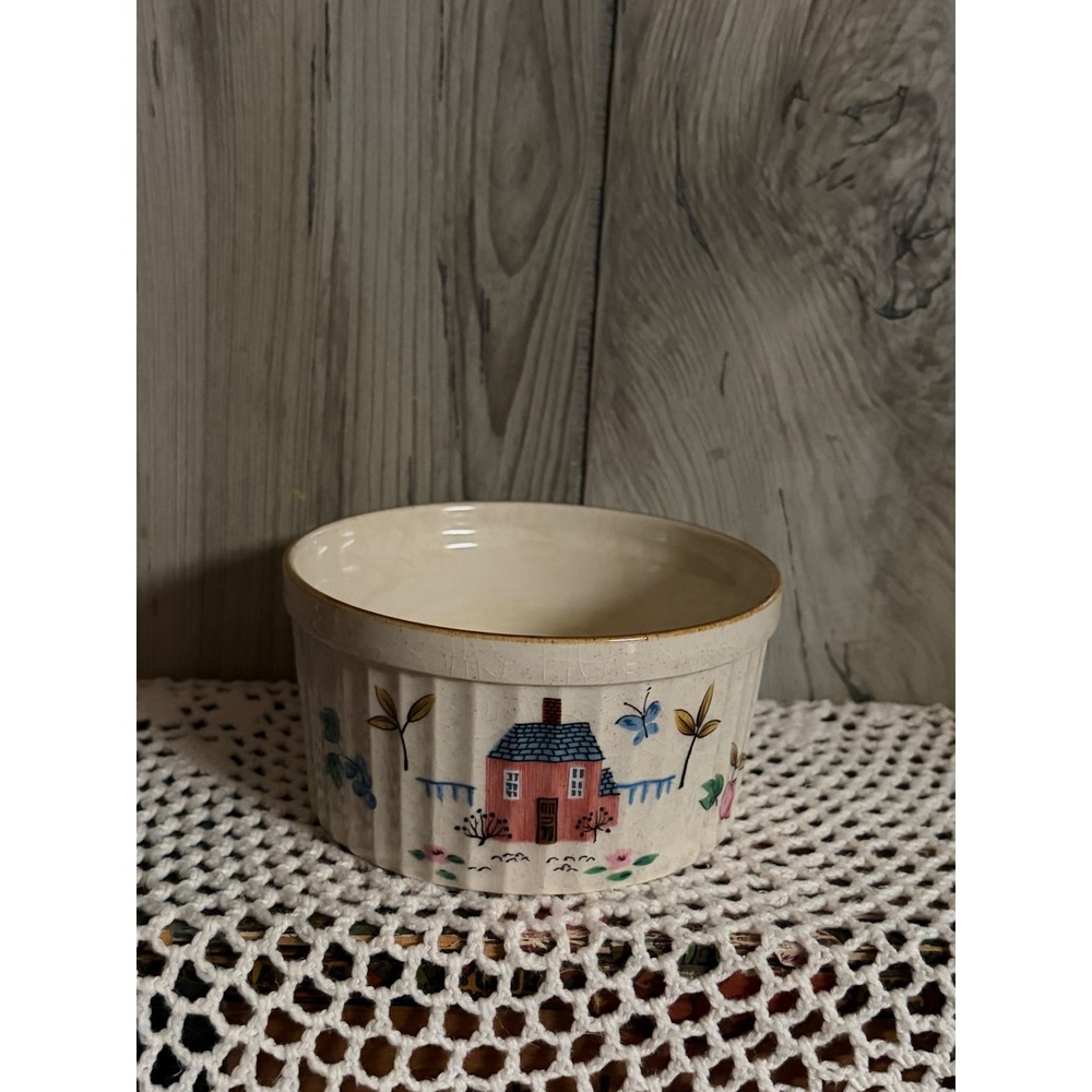 International Heartland Stoneware Ramekin Fluted Dish Japan